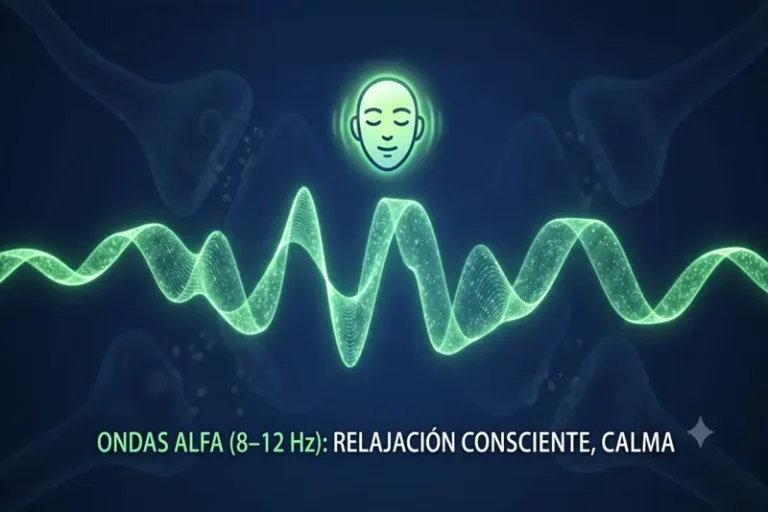 Representación de la actividad alfa durante la vigilia relajada