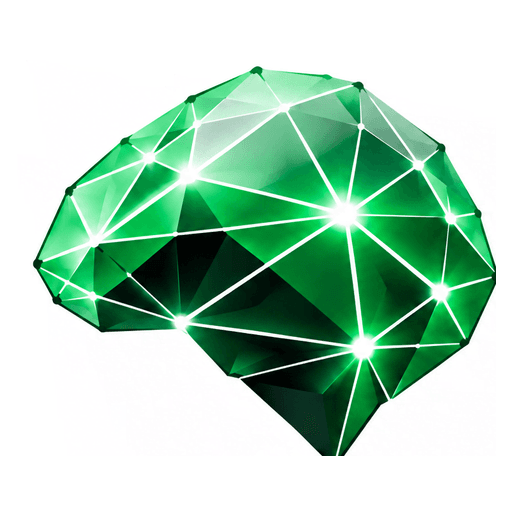 Icono de Neuroavance con cerebro verde y conexiones neuronales